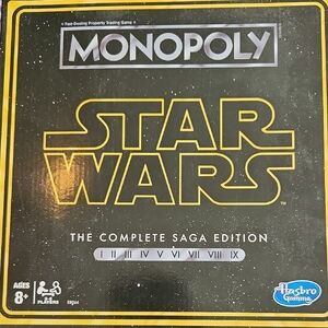 Hasbro Monopoly Star Wars Black and Yellow Edition Collectable Boardgame